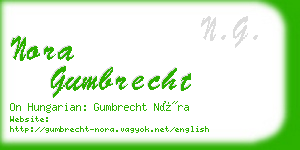 nora gumbrecht business card